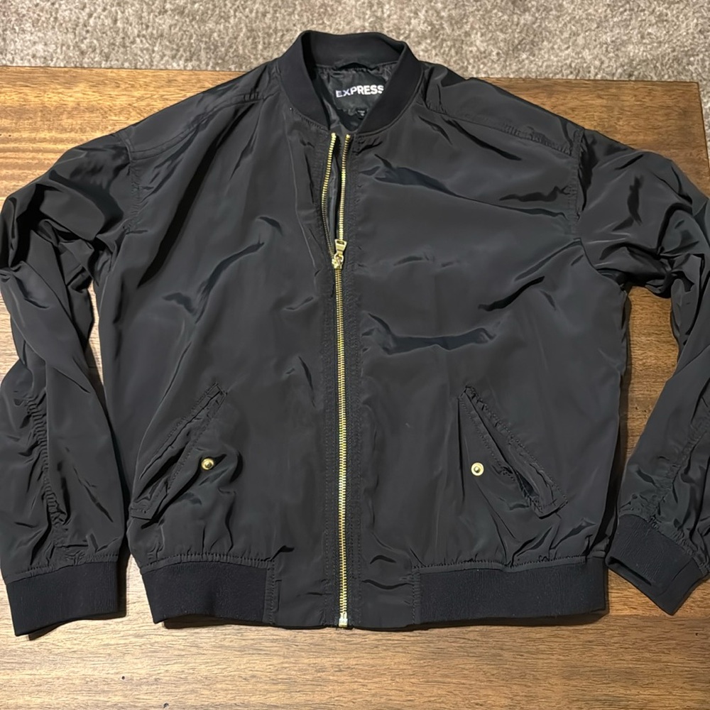 Stylish black XS bomber